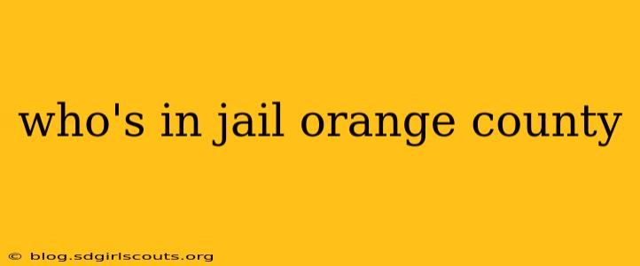 who's in jail orange county