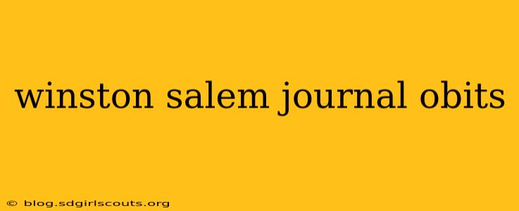 winston salem journal obits