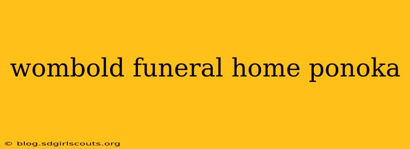 wombold funeral home ponoka