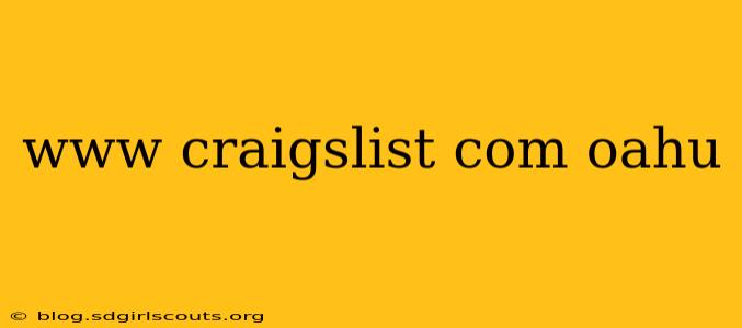 www craigslist com oahu
