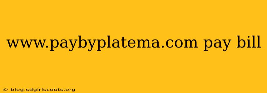 www.paybyplatema.com pay bill