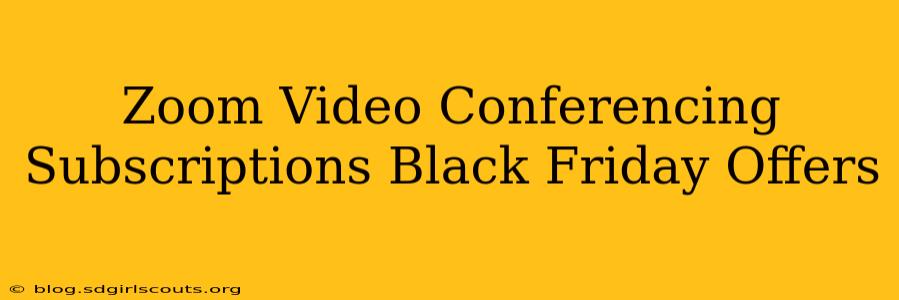 Zoom Video Conferencing Subscriptions Black Friday Offers
