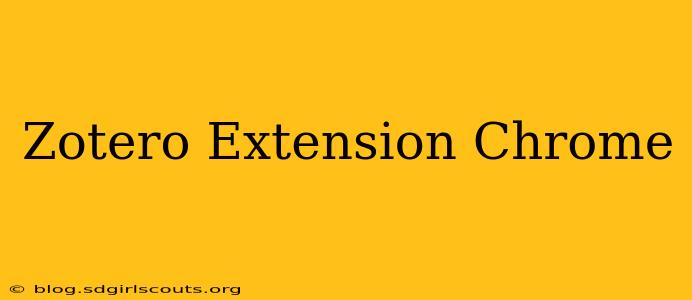 Zotero Extension Chrome